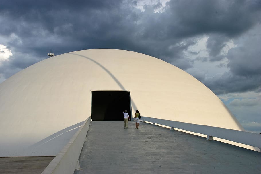 brazil, brasília, architecture, dome, oscar niemeyer, brasilia, HD wallpaper