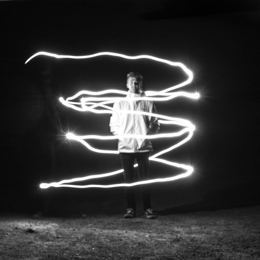 lighting, person, human, leisure activities, duel, acrobatic HD wallpaper