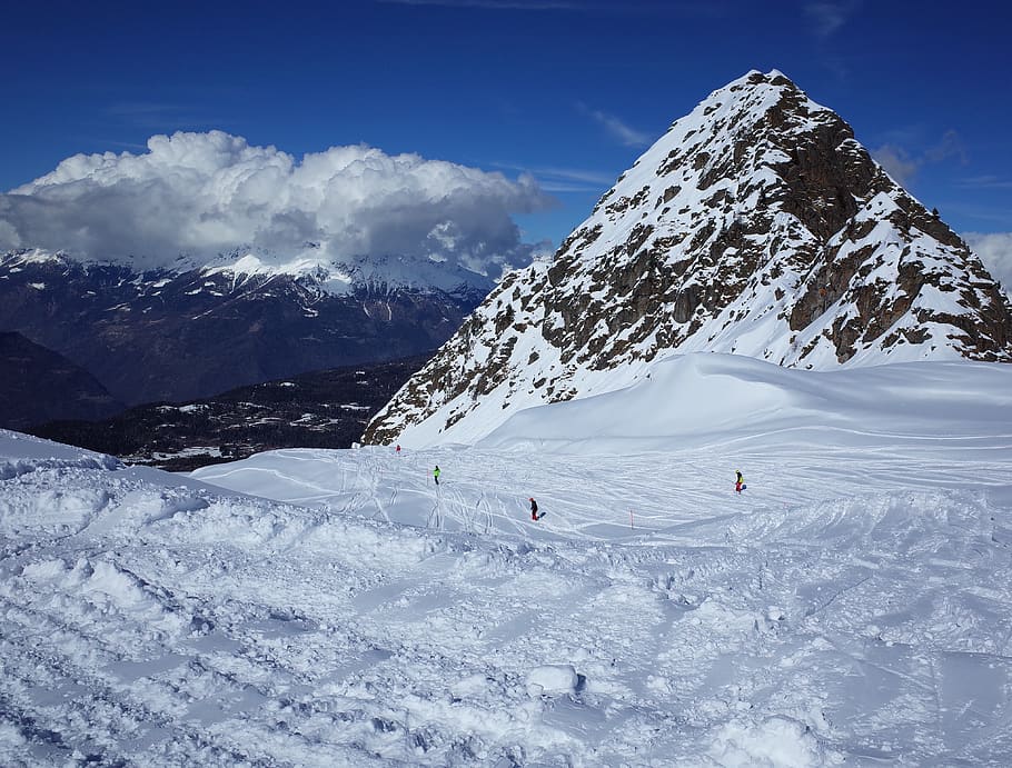 snow covered mountain, nature, outdoors, ice, glacier, alps, aprica HD wallpaper