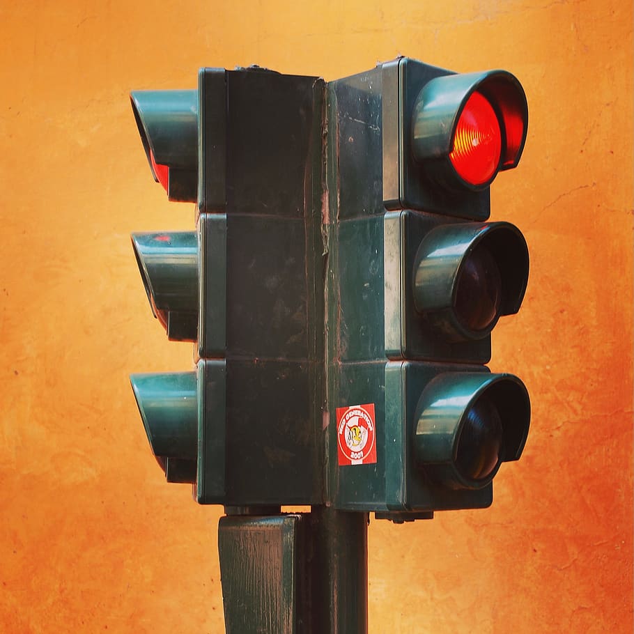 italy, rome, stoplight, sign, communication, no people, red, HD wallpaper