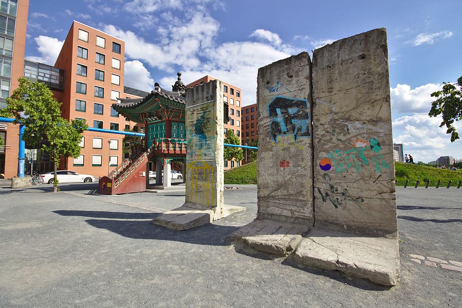 germany, berlin, summer, architecture, angle, korea pavilion HD wallpaper