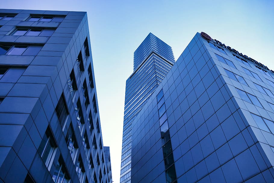 architecture, skyscraper, view, top, city, building, facade, HD wallpaper