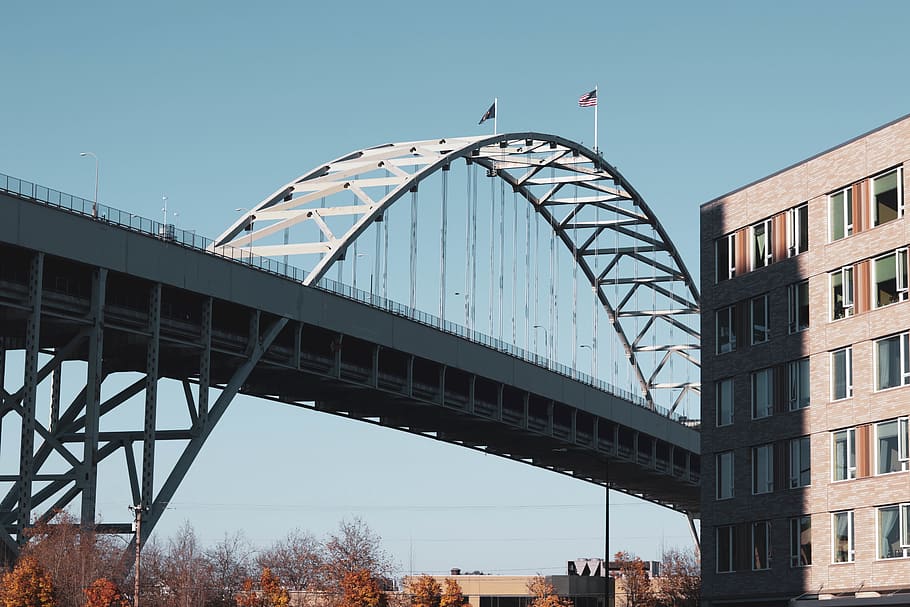 white concrete bridge, building, architecture, arch bridge, arched HD wallpaper