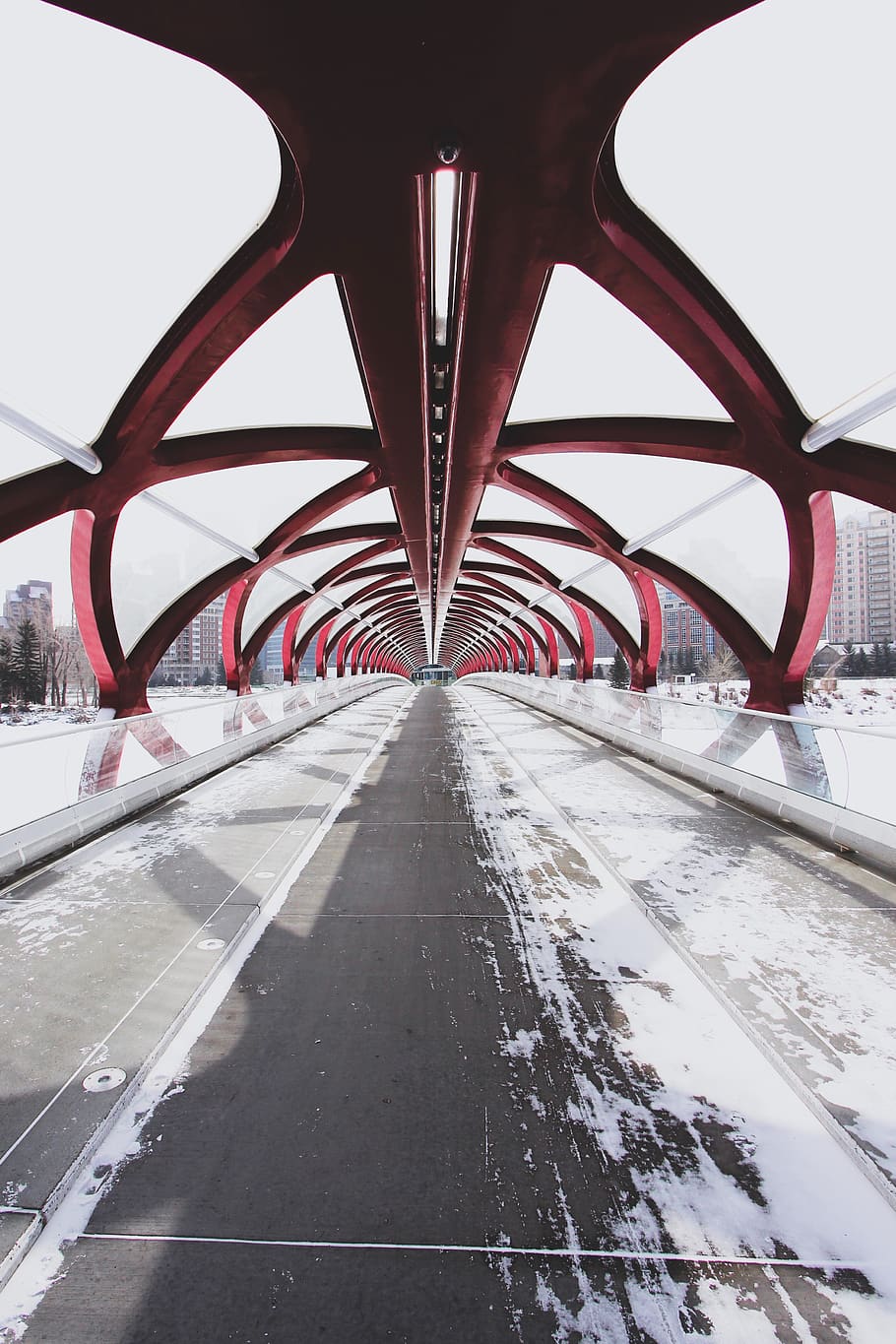empty tunnel bridge at daytime, transportation, connection, road HD wallpaper