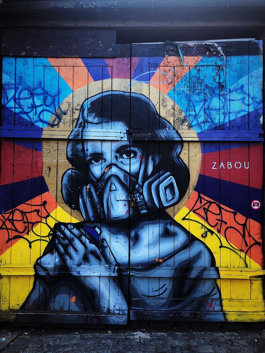 Gas Mask Graffiti Wallpaper 9830