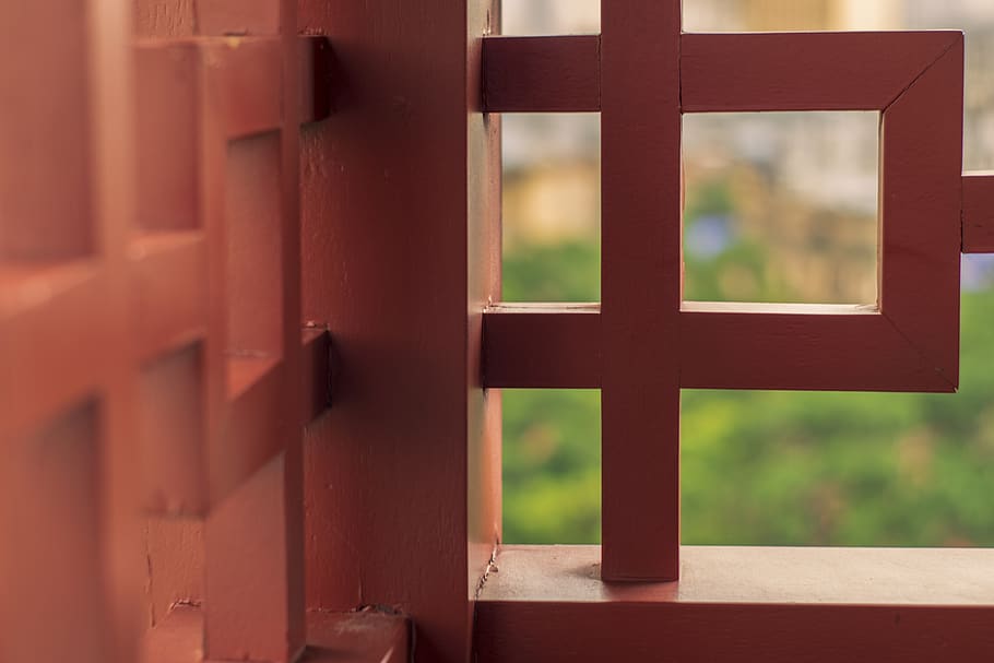 railing, building, fence, window, no people, architecture, indoors HD wallpaper