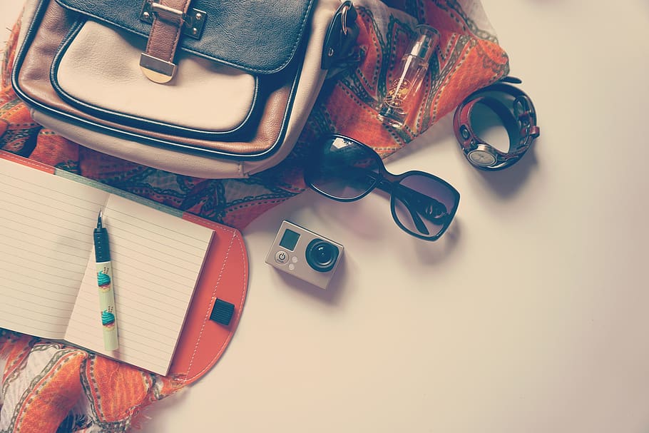 Black Framed Sunglasses Near Go Pro Sports Cam, camera, gopro HD wallpaper