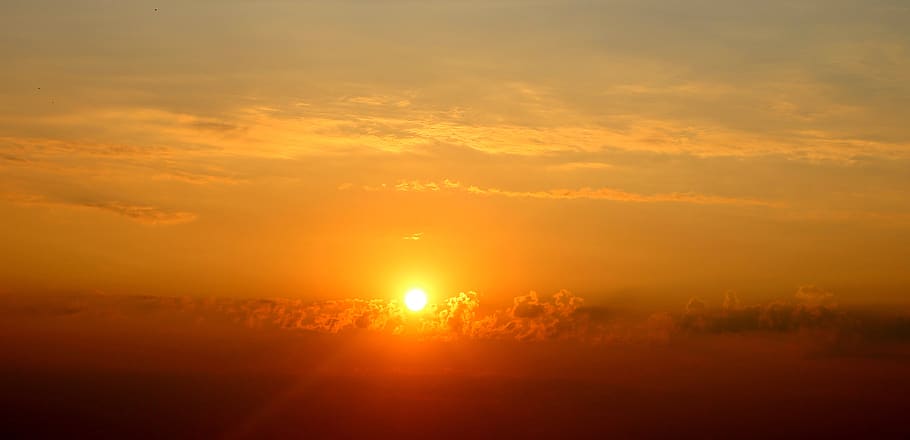 sunrise, cloud, twilight, red, nice, sunset, sky, orange color HD wallpaper