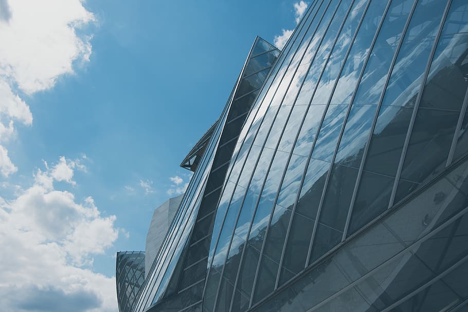 building, office building, paris, architecture, fondation louis vuitton, HD wallpaper