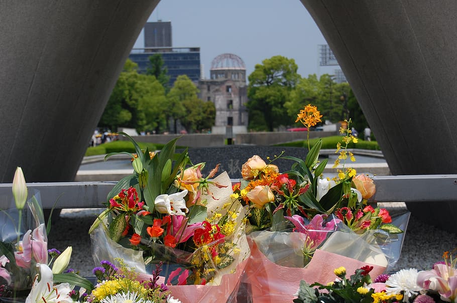 japan, hiroshima-shi, hiroshima peace memorial museum, nuclear dome