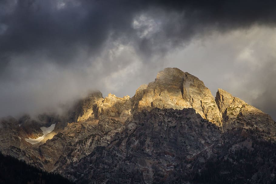 mountain ranges, outdoors, nature, peak, weather, animal, bird HD wallpaper