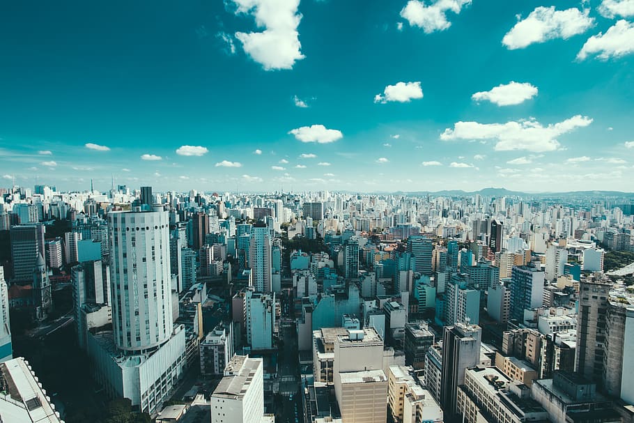 Aerial Photography of City Skyline, brazil, buildings, cityscape
