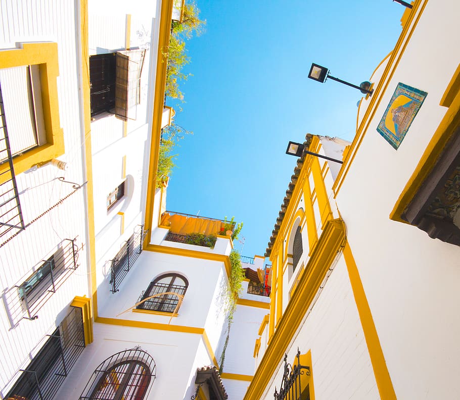 spain, seville, architecture, built structure, building exterior HD wallpaper