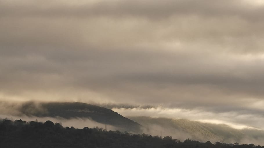 hdwallpaper, background, landscape, nature, sky, mountains HD wallpaper