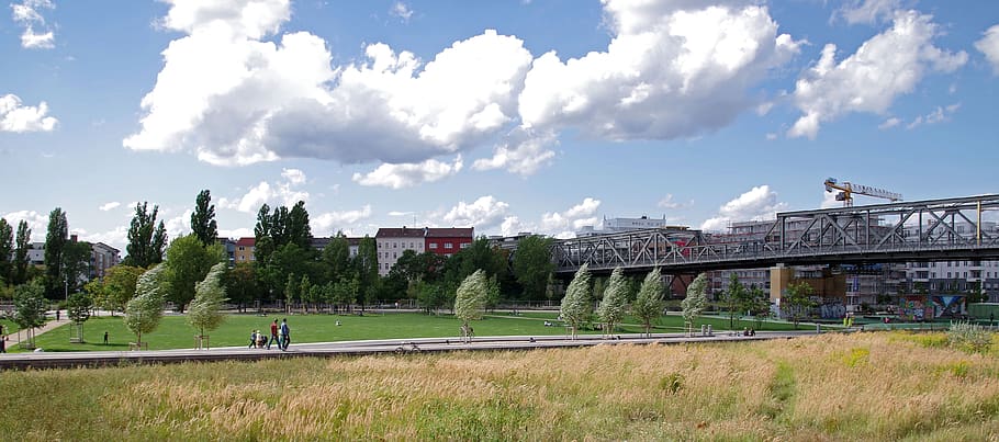 park, nature, summer, beautiful, trees, gleisdreieck, berlin HD wallpaper