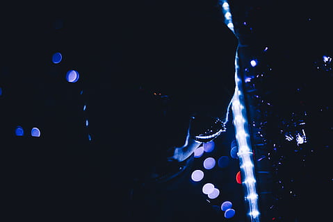 light, neon, flare, outdoors, ice, nature, person, black, mystery HD wallpaper