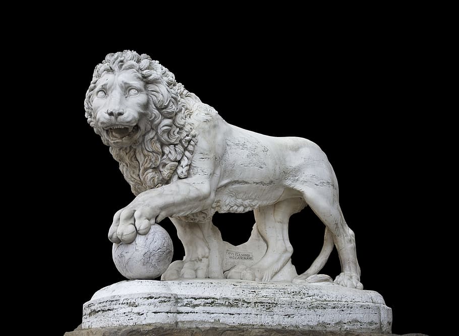 lion, statue, fig, figure, animal, sculpture, art and craft HD wallpaper