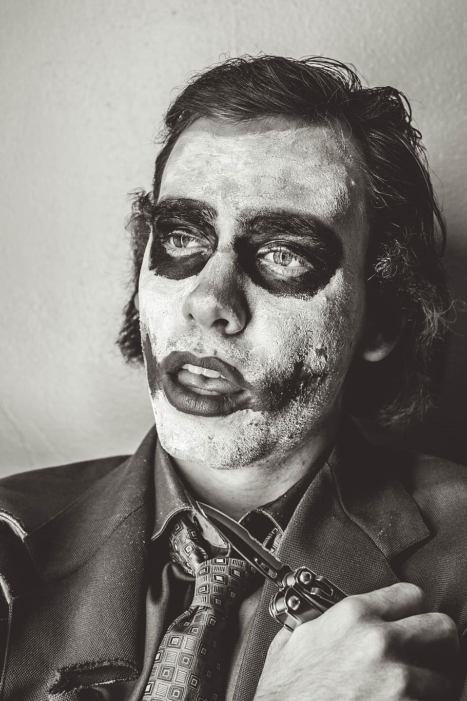 man with makeup on face, human, person, beard, photo, photography HD wallpaper