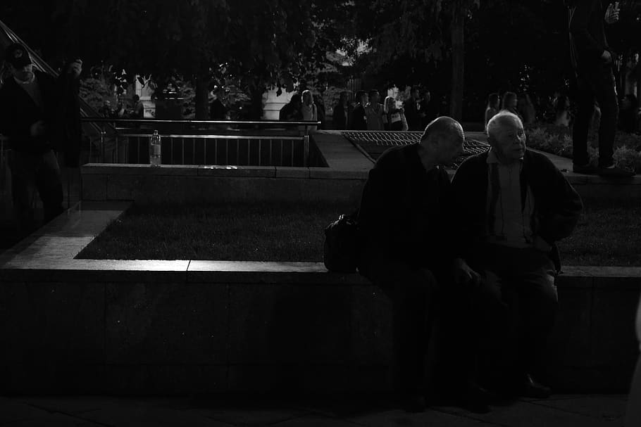 two, persons, old, people, dialog, talk, conversation, speaking HD wallpaper