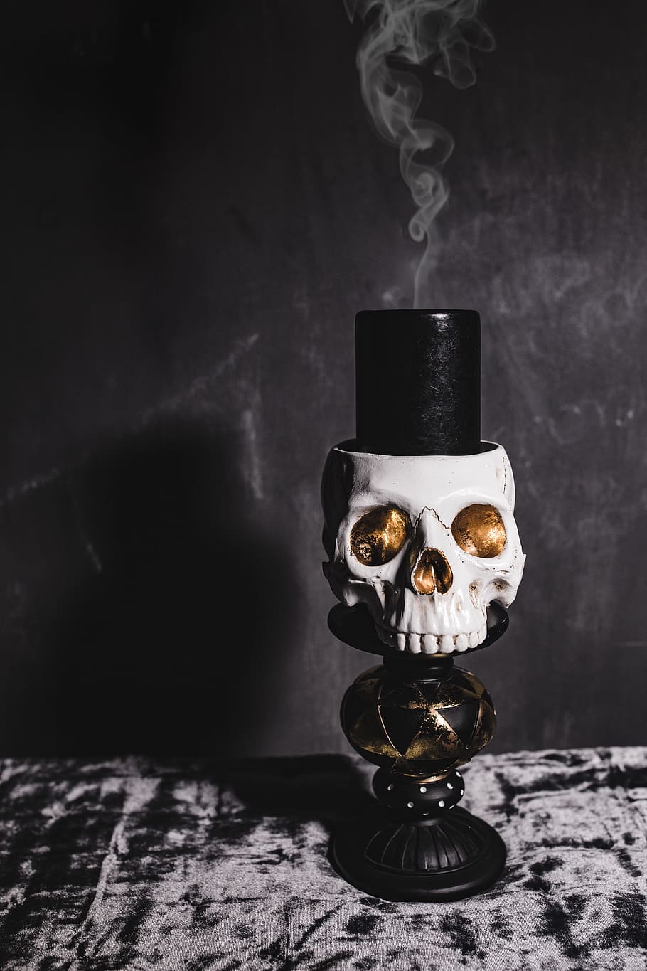 Halloween Skulls Decorations, autumn, fall, spooky, scary, indoors HD wallpaper