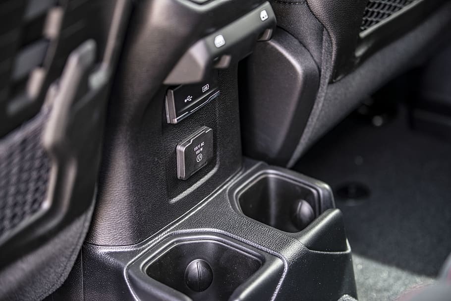 Black Vehicle Center Console, car, car interior, design, drive HD wallpaper