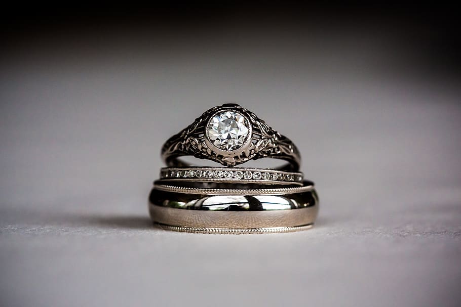 wedding, rings, jewelry, commitment, close-up, indoors, no people HD wallpaper