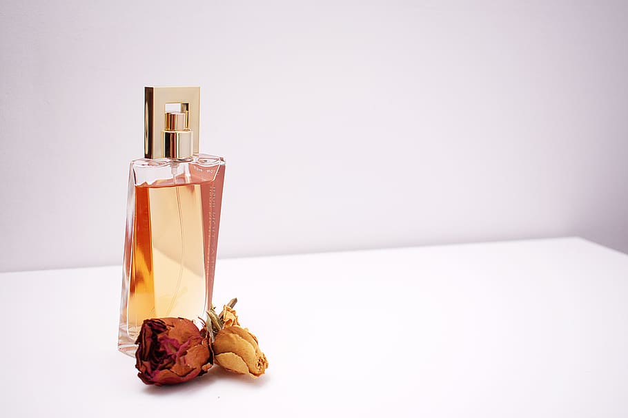 Clear Glass Perfume Bottle, aroma, close-up, conceptual, container