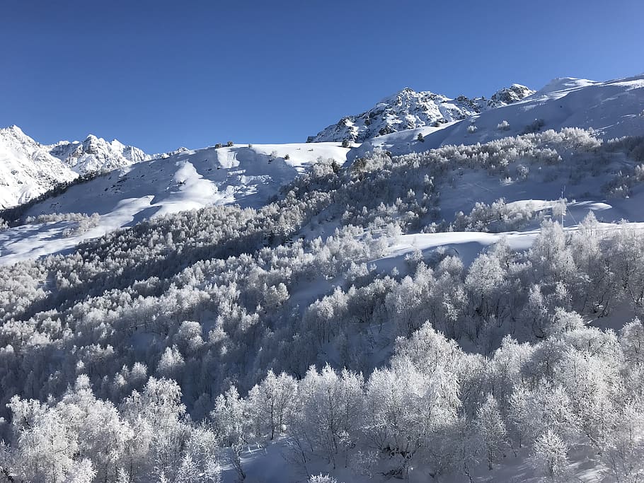 georgia, tetnuldi ski resort, mestia, svanetia, skiresort, snow, HD wallpaper