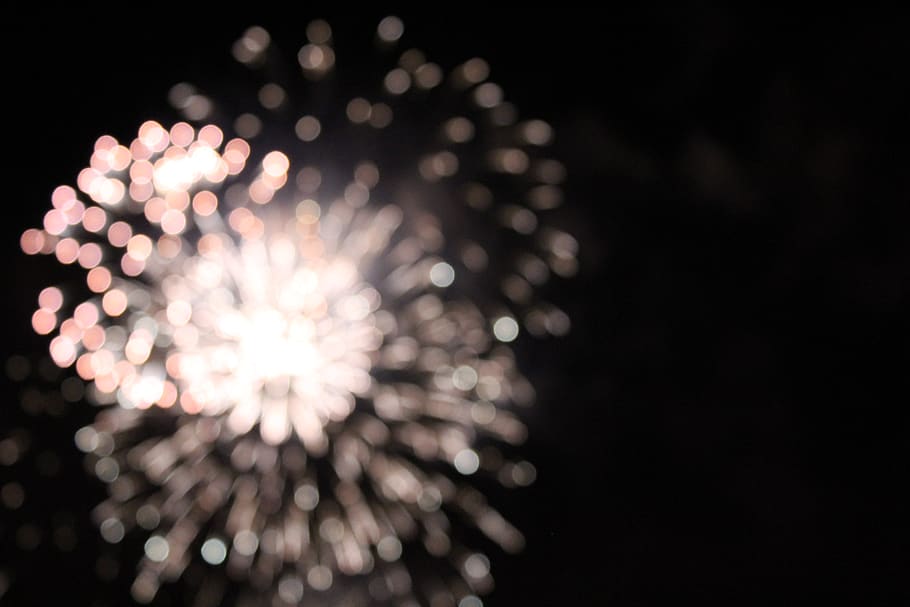 fireworks, party, night, celebration, illuminated, firework display HD wallpaper