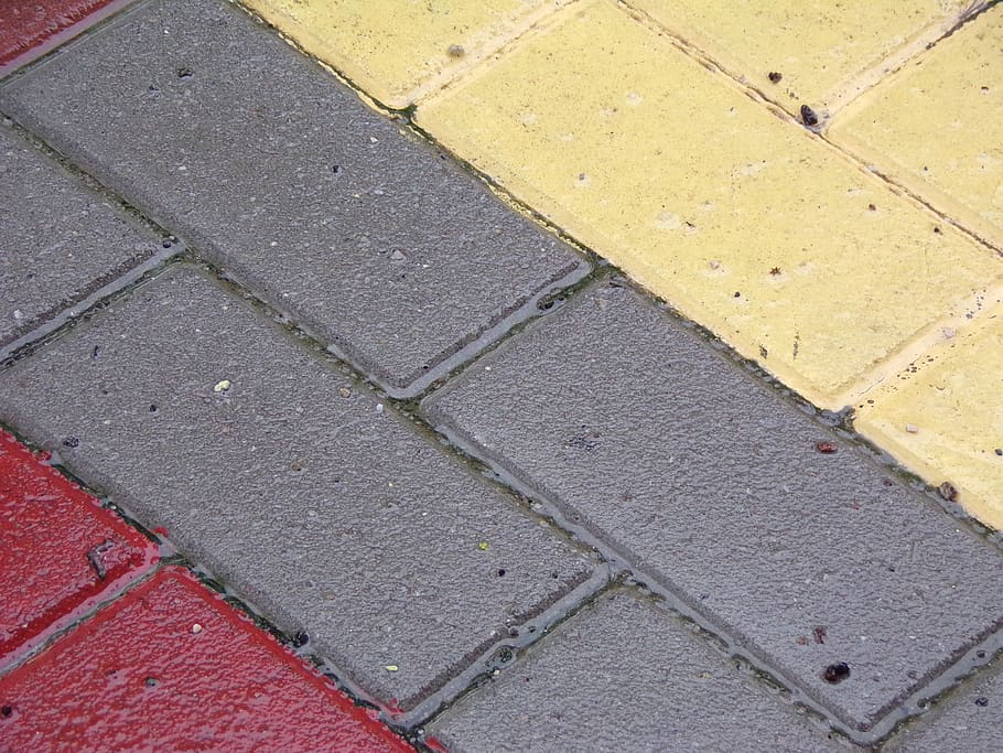 road, paving stone, solid, casing, color, water, wet, rain HD wallpaper