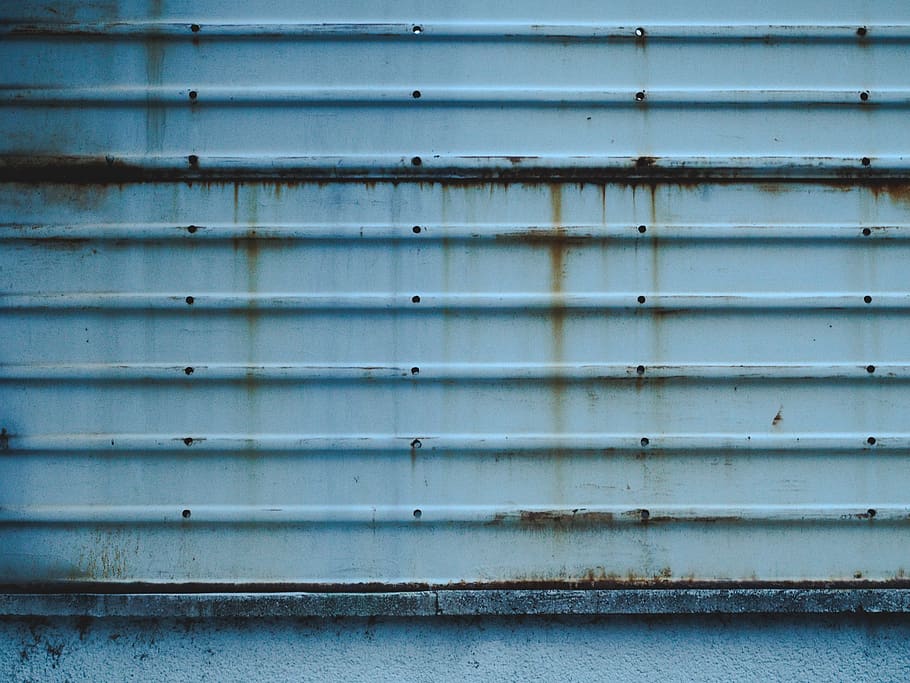 garage, door, rusty, metal, backgrounds, full frame, no people HD wallpaper
