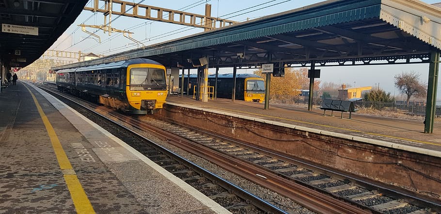 train, railway, platform, urban, travel, rail transportation HD wallpaper