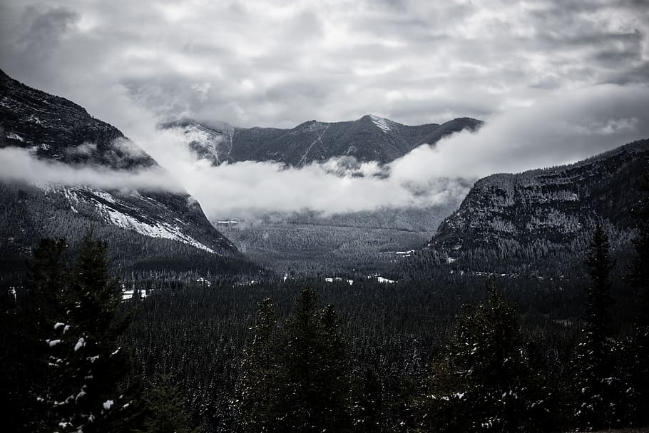 mountains, fog, cloud, beauty in nature, scenics - nature, tranquil scene HD wallpaper