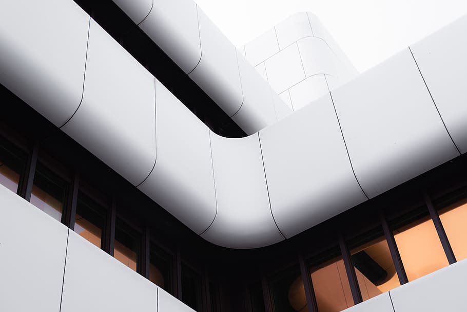 white building structure, banister, handrail, münster, transportation HD wallpaper