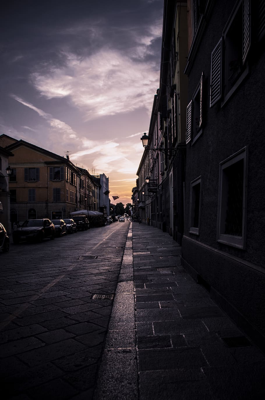 evening, sunset, clouds, sky, landscape, tourism, architecture, HD wallpaper