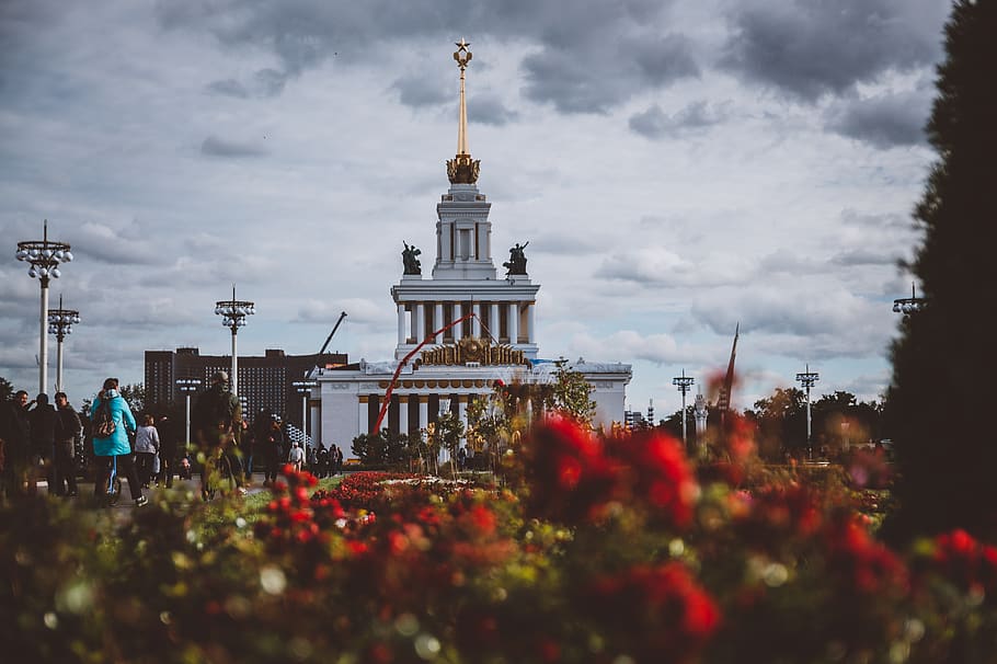 white building, tower, bell tower, architecture, glitter, light HD wallpaper