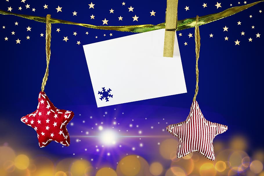 christmas, star, map, text box, hand labor, embroidered, red white HD wallpaper