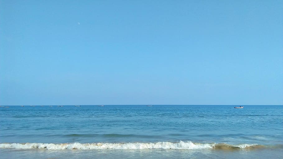 india, kothapatnam, sea, water, horizon over water, sky, scenics - nature HD wallpaper