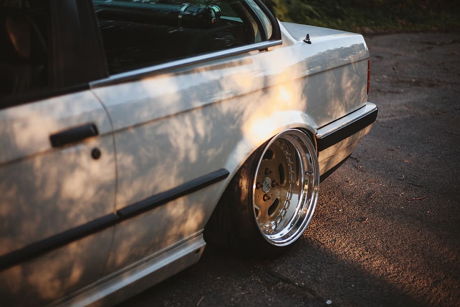 white coupe, vehicle, car, transportation, automobile, united kingdom HD wallpaper