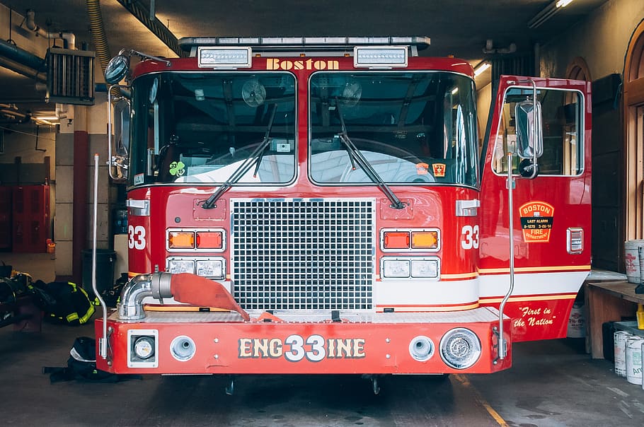 united states, boston, boston fire department engine 33 and ladder 15, HD wallpaper