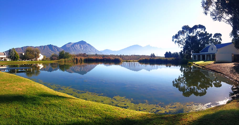 reflection, water, sky, lake, mountain, beauty in nature, tranquility HD wallpaper