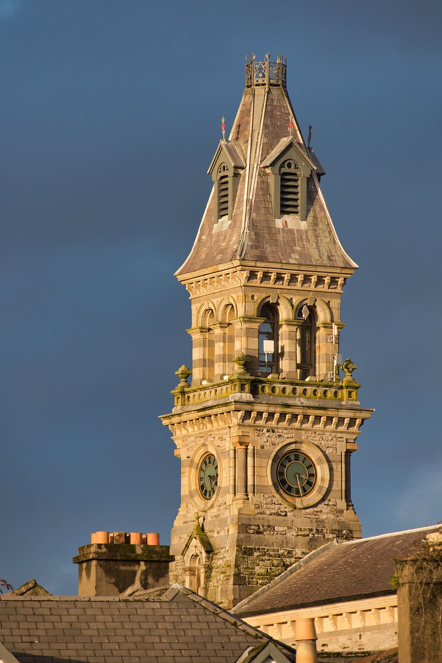 steeple, church clock, sky, clock tower, sligo, ireland, built structure HD wallpaper