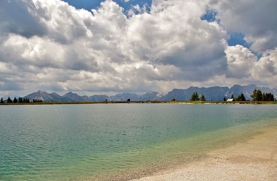 alps, austria, hinterstoder, landscape, alpine, lake, hoess HD wallpaper