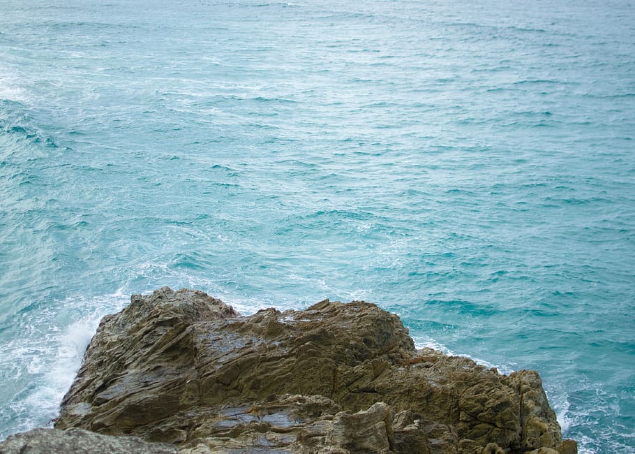 australia, point lookout, cliffs, beach, explore, ocean, sea HD wallpaper
