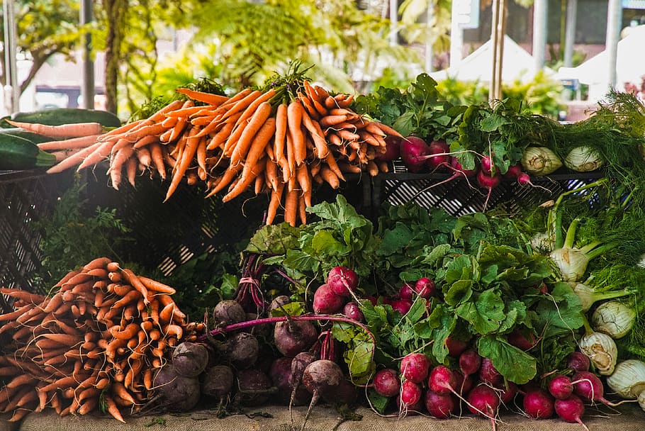 Radish And Carrots, food, fresh, healthy, market, vegetables, HD wallpaper