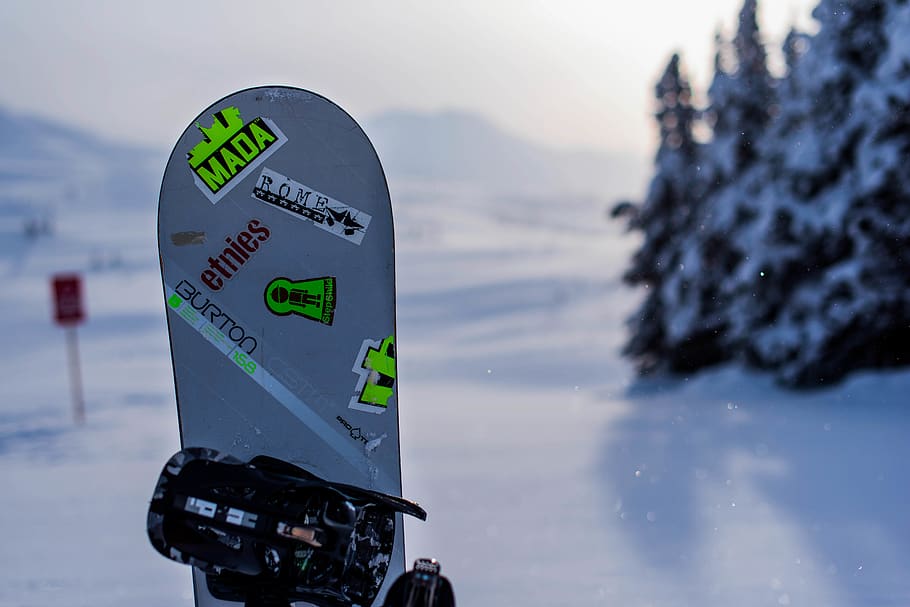 white snowboard, nature, water, communication, text, western script HD wallpaper