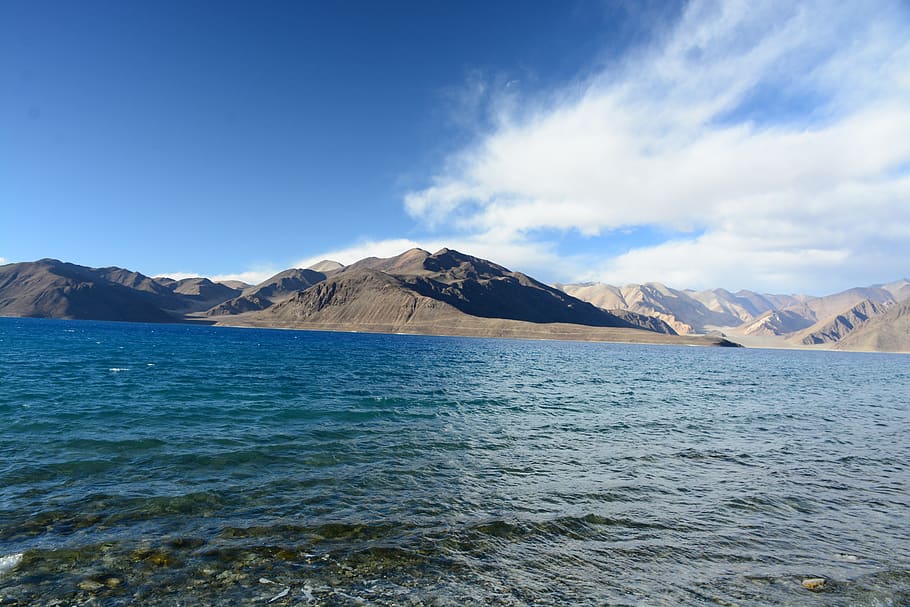 pangong tso, lake, mountains, nature, scenics - nature, water