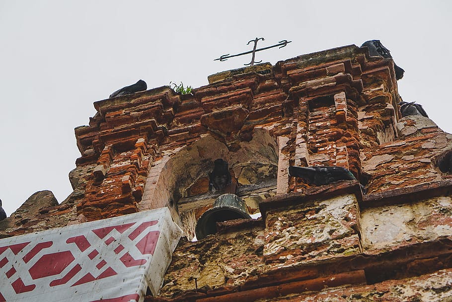 colonial, old chapel, low angle view, architecture, built structure HD wallpaper