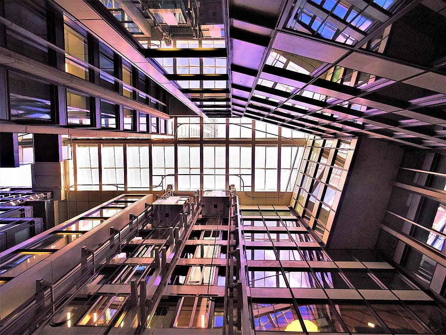 Low Angle Photograph of High-rise Building Interior, architectural design HD wallpaper