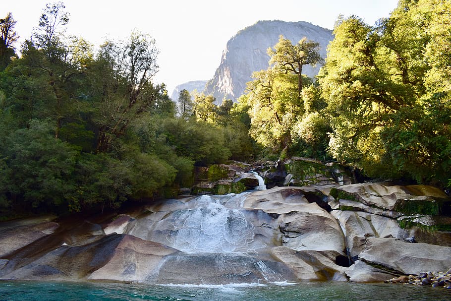 water, river, outdoors, stream, waterfall, nature, natural waterslide HD wallpaper